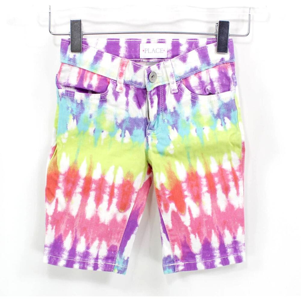 THE CHILDRENS PLACE Pink Tie Dye Water Color Girls Shorts